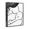 Stupell Industries Mother Nursing Child Portrait Minimal Black White Framed Giclee Art
